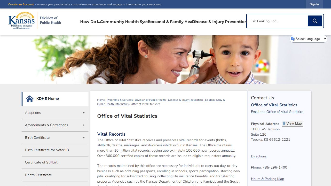 Office of Vital Statistics | KDHE, KS - Kansas